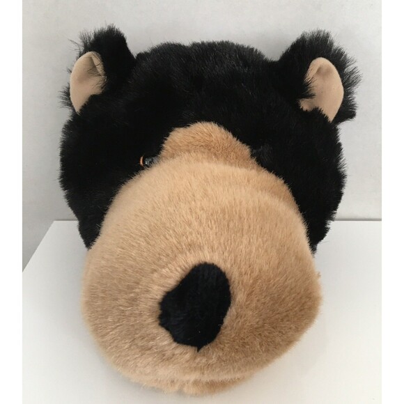 Cascade Bear Face Puppet Brown Black Furry Plush Toy School Play Shows Daycare - Picture 1 of 9